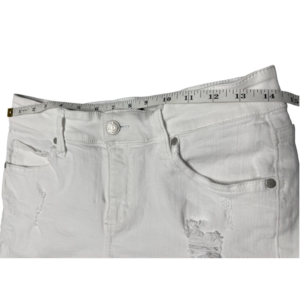 Buffalo David Bitton White Distressed Denim Jean Shorts - Picture 3 of 10